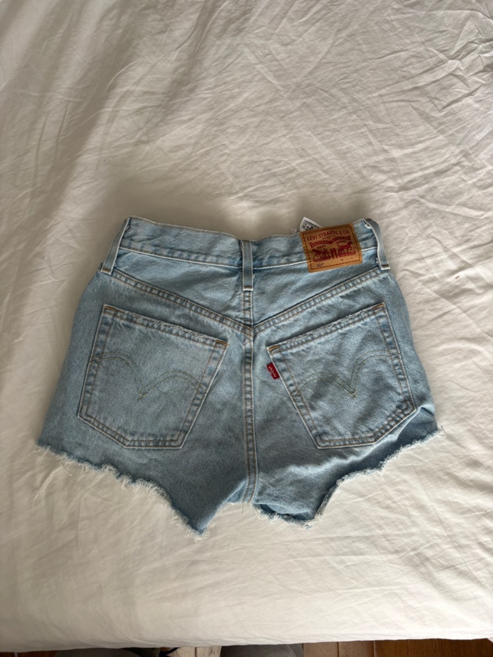 Levi's 501 Light Blue High-Rise Cutoff Denim Shorts